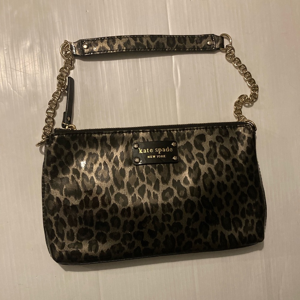 Kate Spade Byrd Wellesley Snow Leopard purse